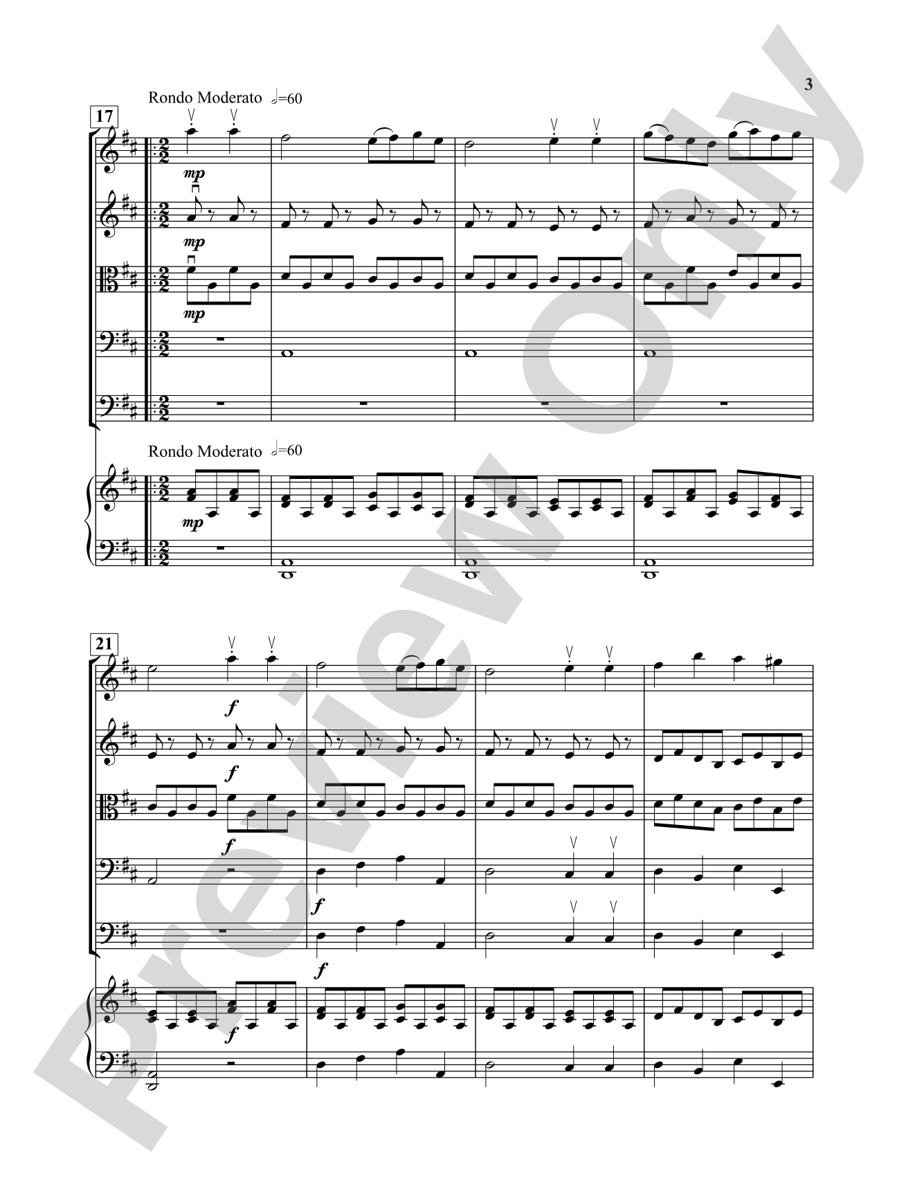 Andante and Rondo: String Orchestra Conductor Score & Parts
