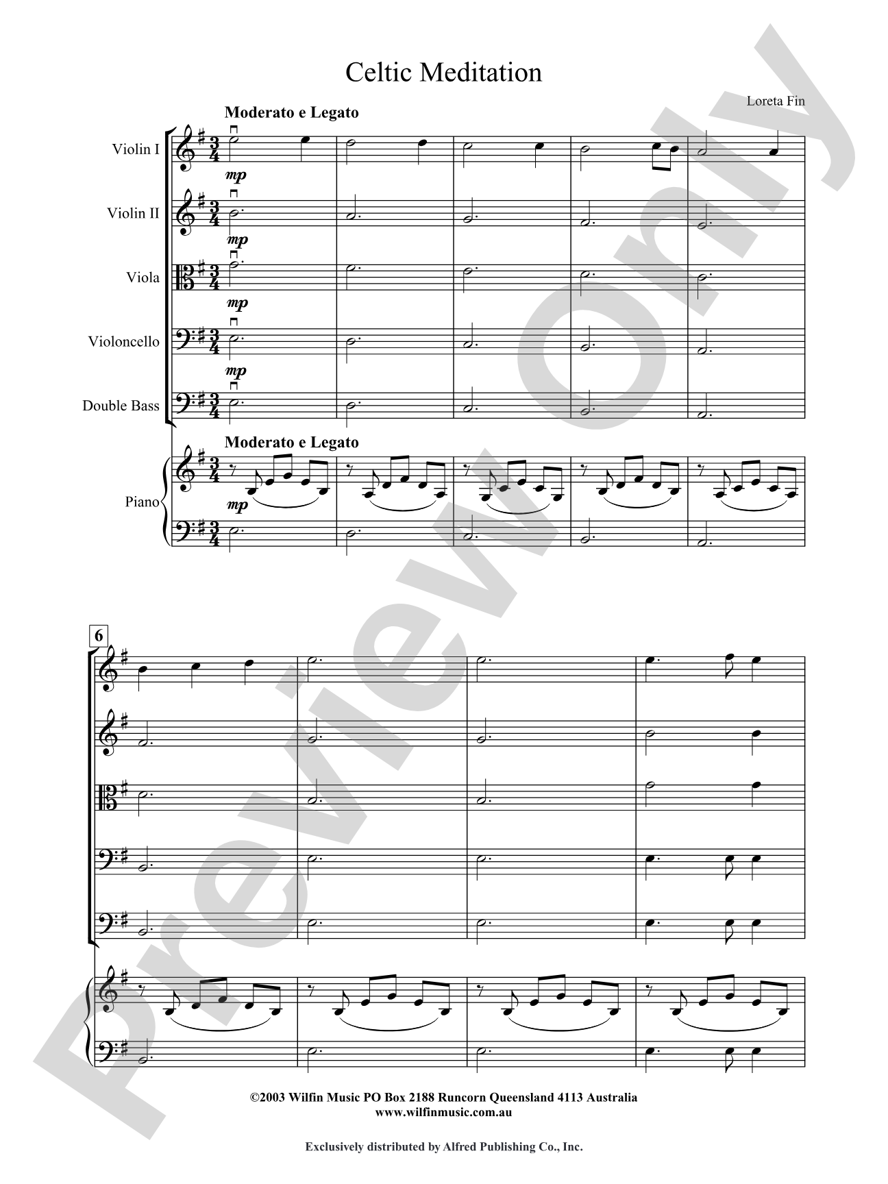 Celtic Meditation: String Orchestra Conductor Score & Parts
