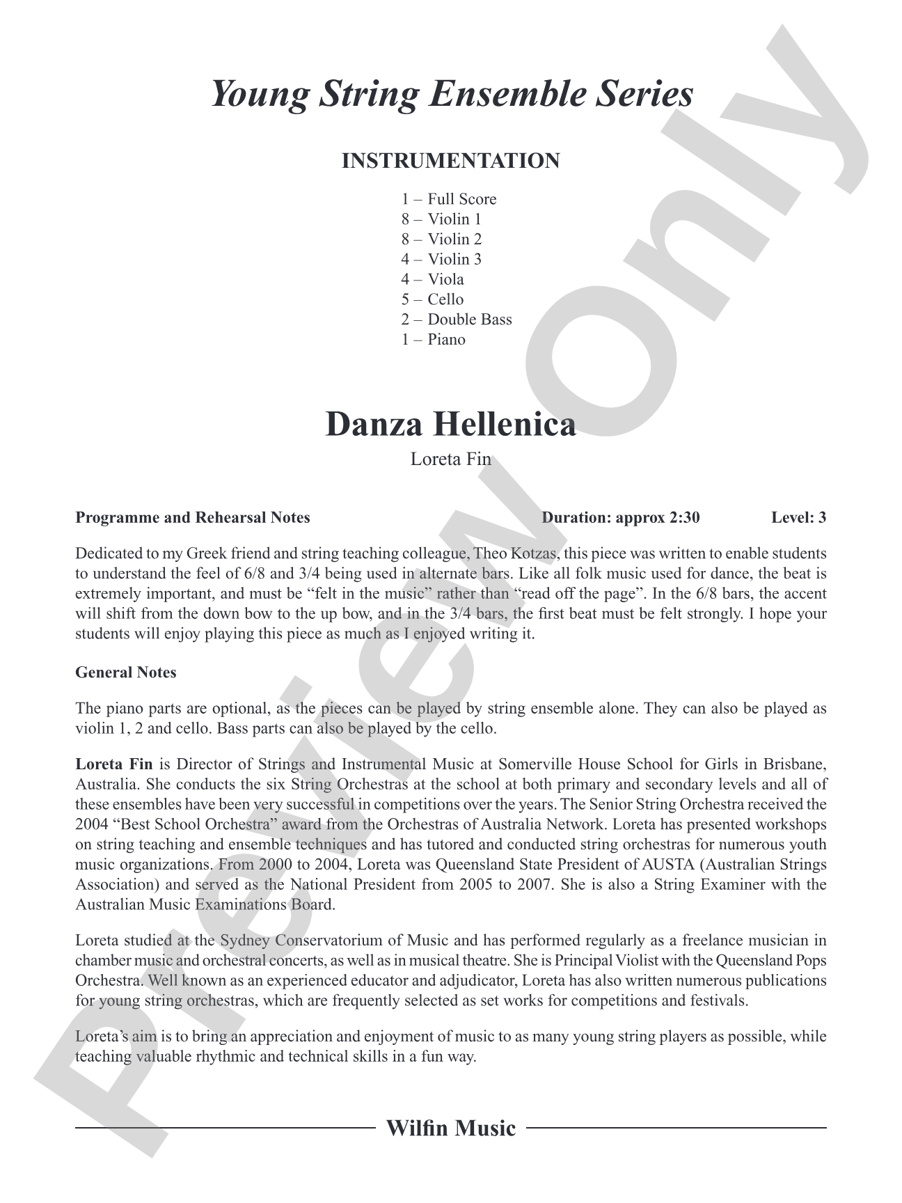 Danza Hellenica: String Orchestra Conductor Score & Parts