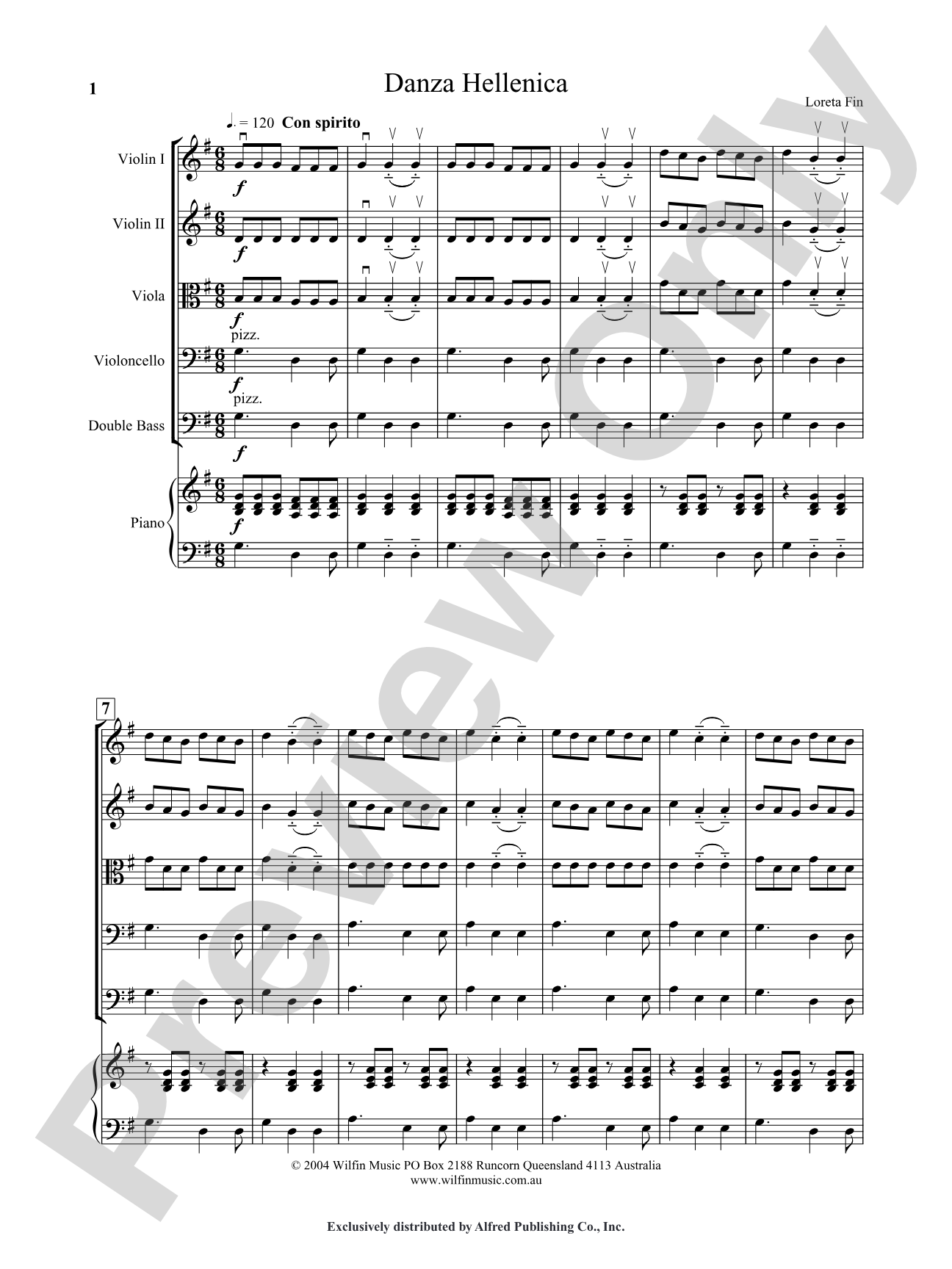 Danza Hellenica: String Orchestra Conductor Score & Parts