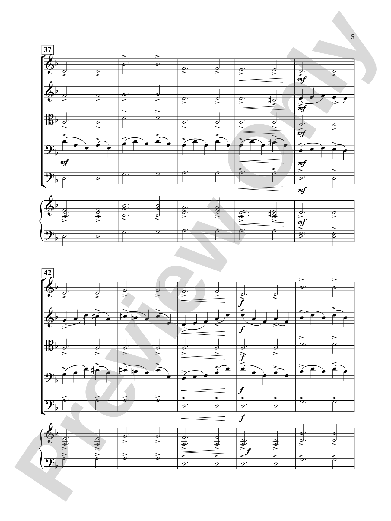 Journey of Five: String Orchestra Conductor Score & Parts