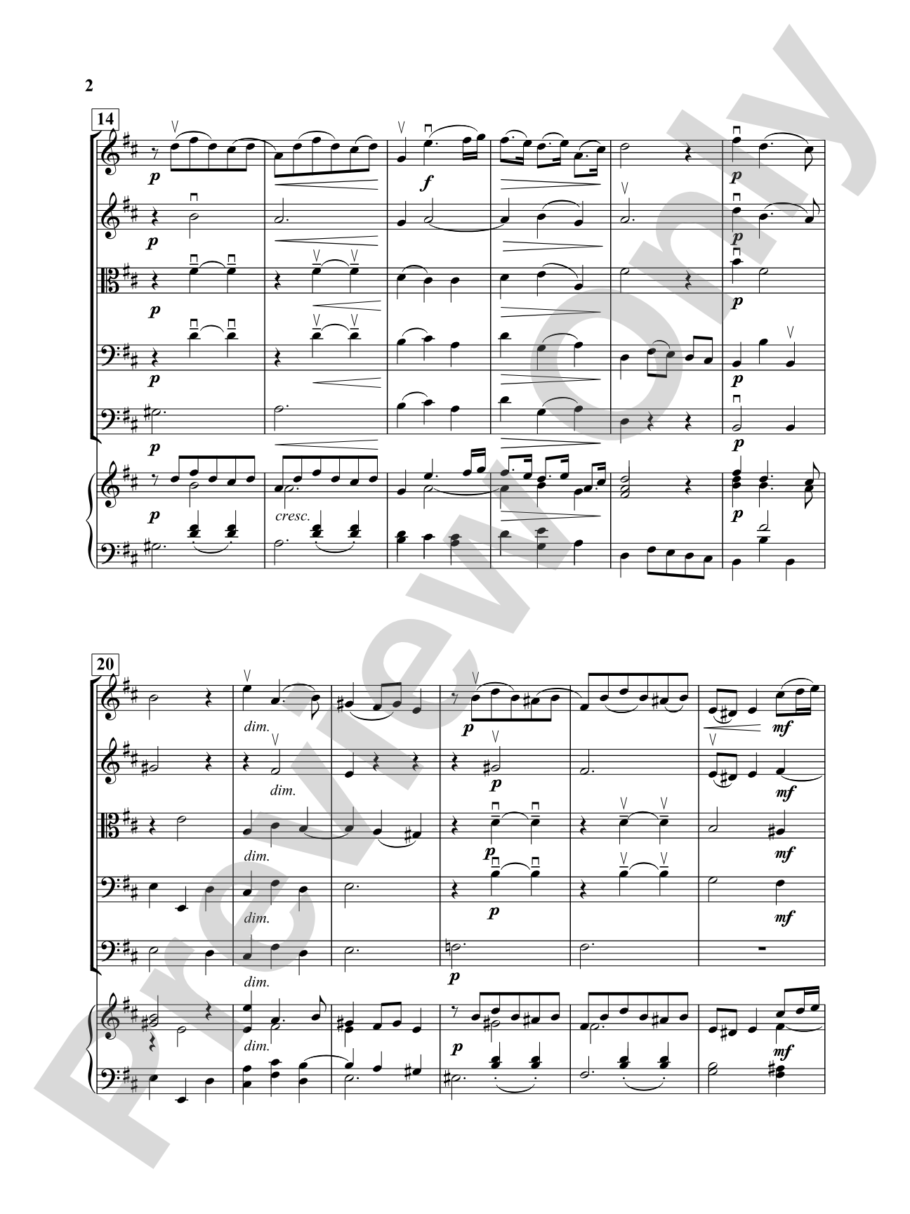 Aria -- Bist Du Bei Mir: String Orchestra Conductor Score & Parts
