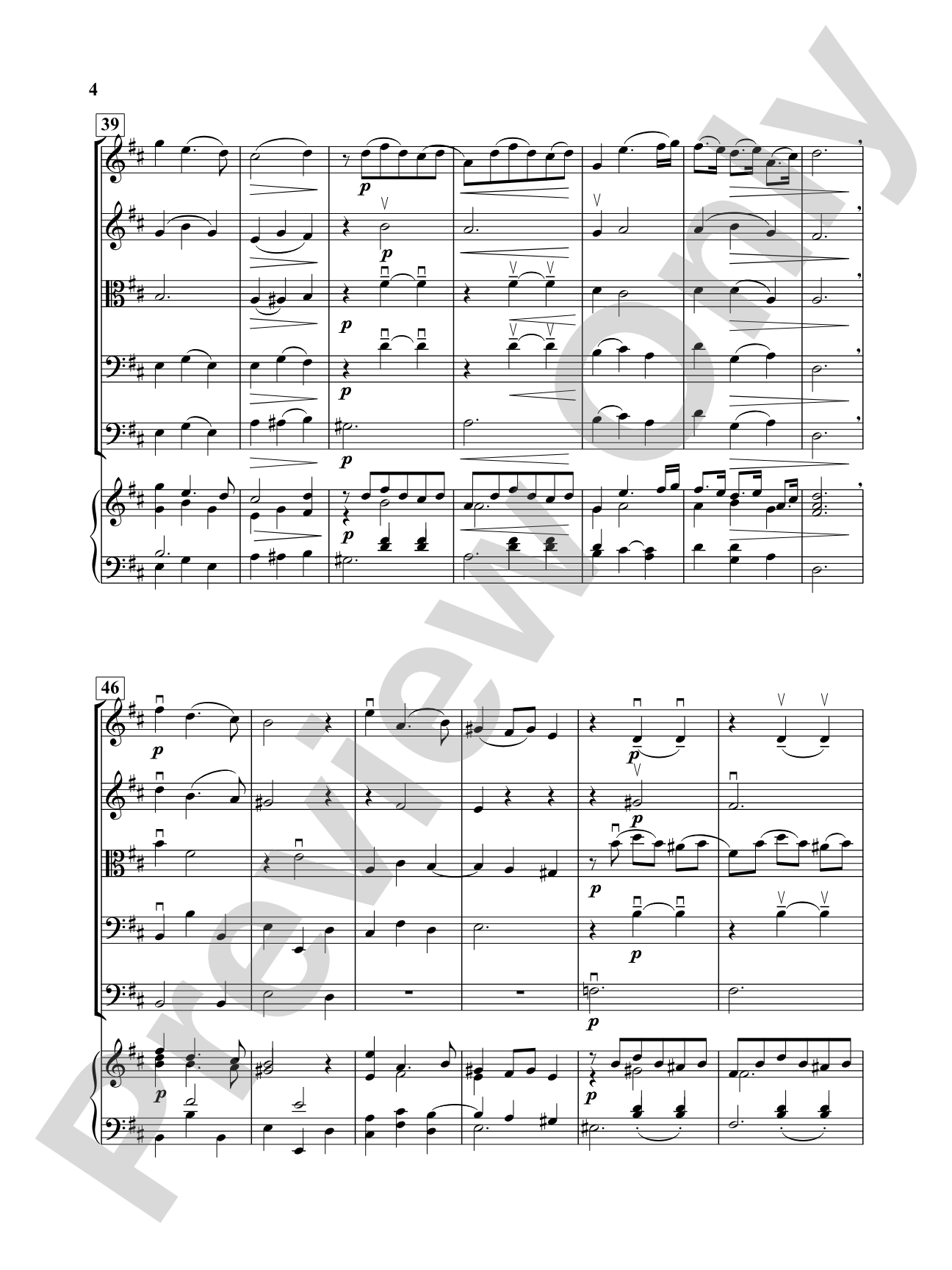 Aria -- Bist Du Bei Mir: String Orchestra Conductor Score & Parts