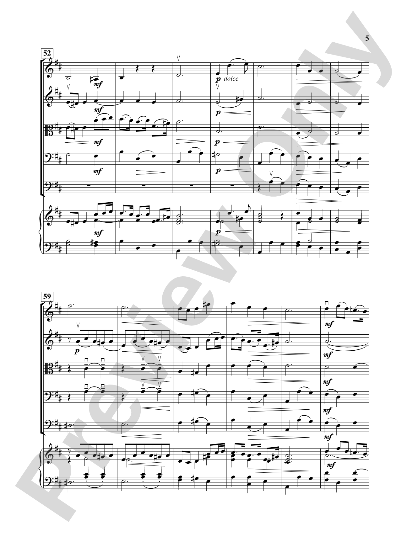 Aria -- Bist Du Bei Mir: String Orchestra Conductor Score & Parts