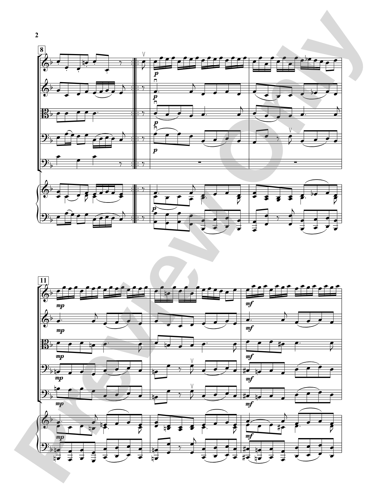 Allegro from Sonata in F: String Orchestra Conductor Score & Parts