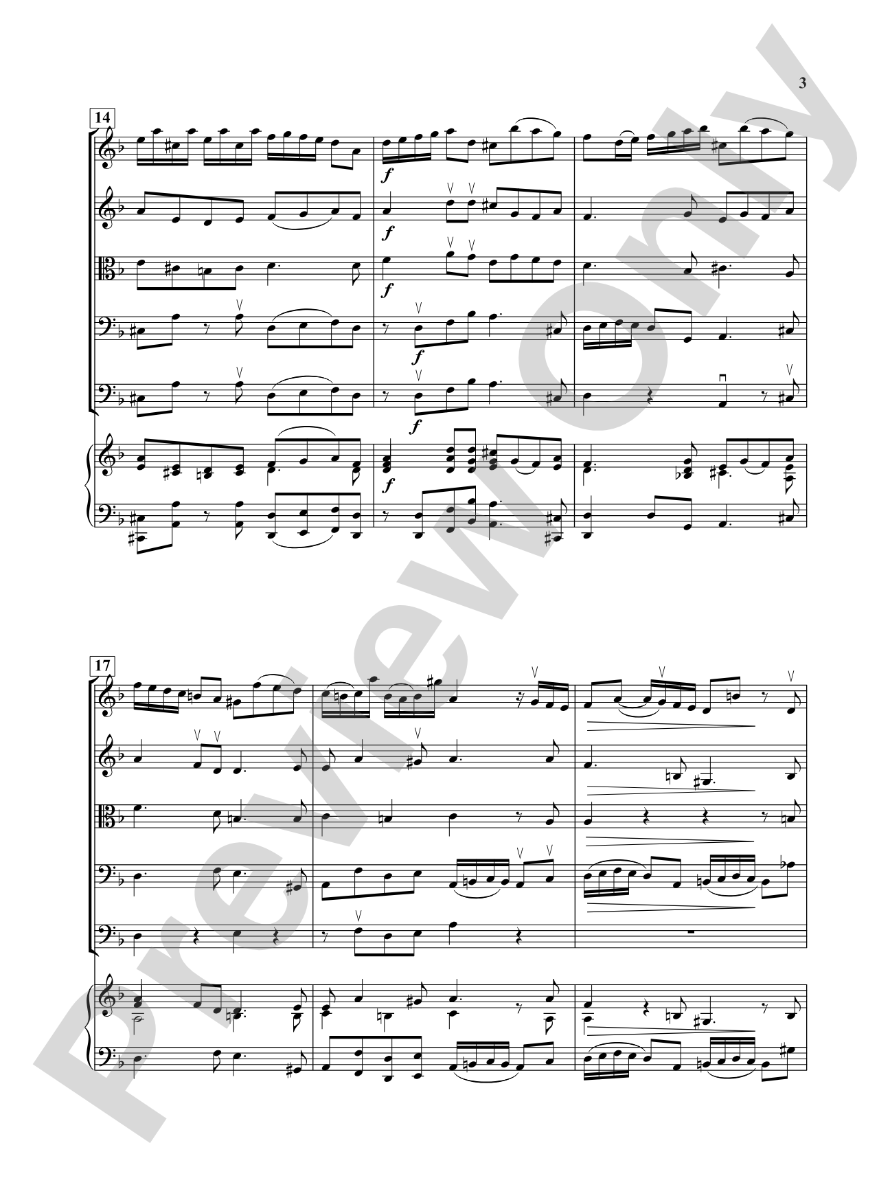 Allegro from Sonata in F: String Orchestra Conductor Score & Parts