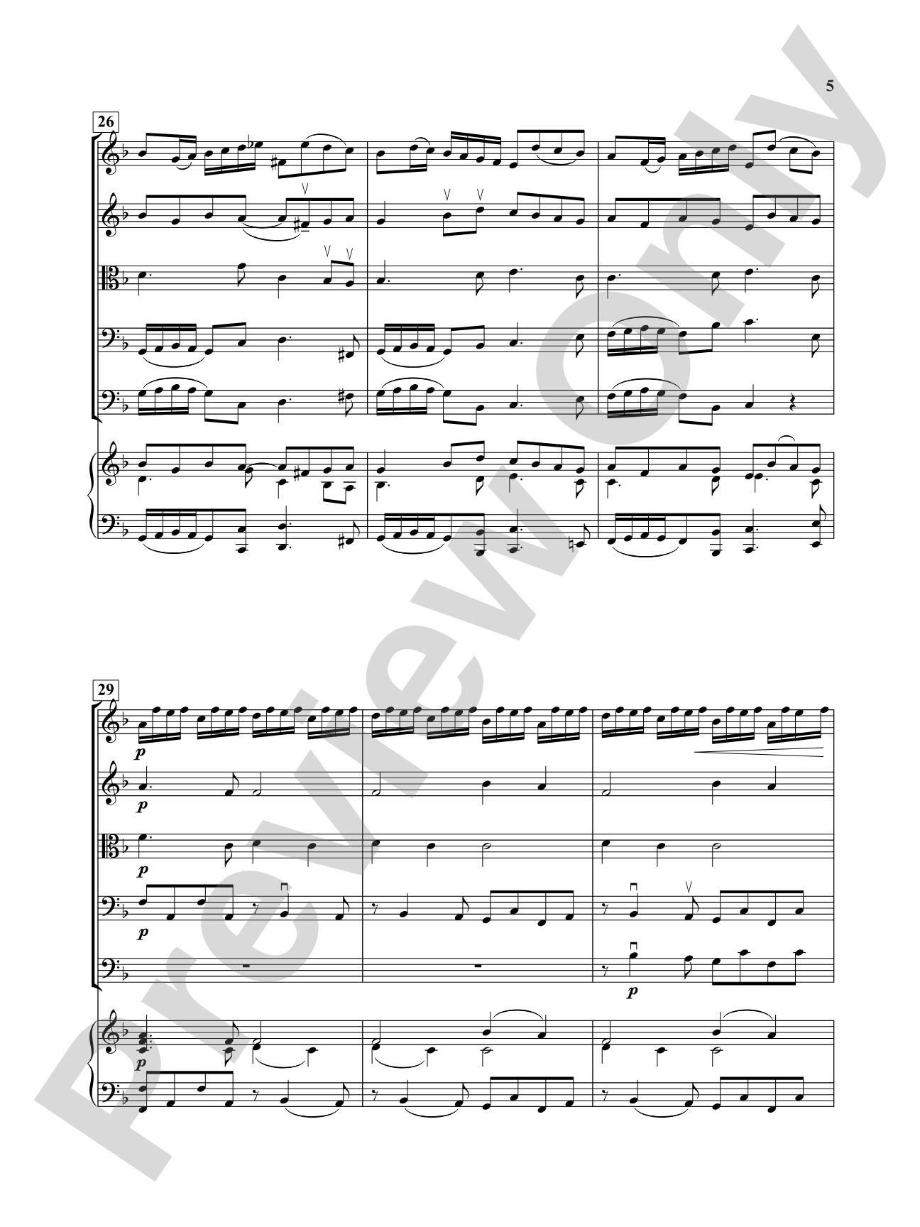 Allegro from Sonata in F: String Orchestra Conductor Score & Parts
