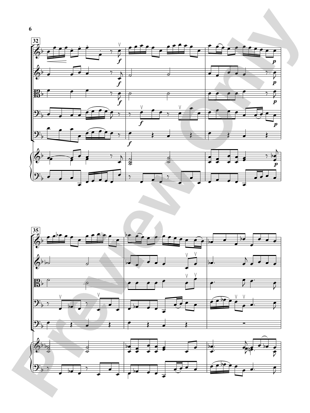 Allegro from Sonata in F: String Orchestra Conductor Score & Parts