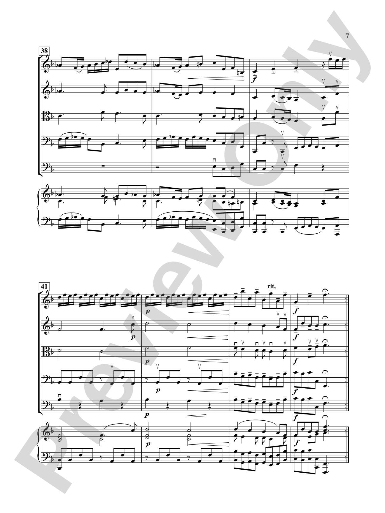 Allegro from Sonata in F: String Orchestra Conductor Score & Parts