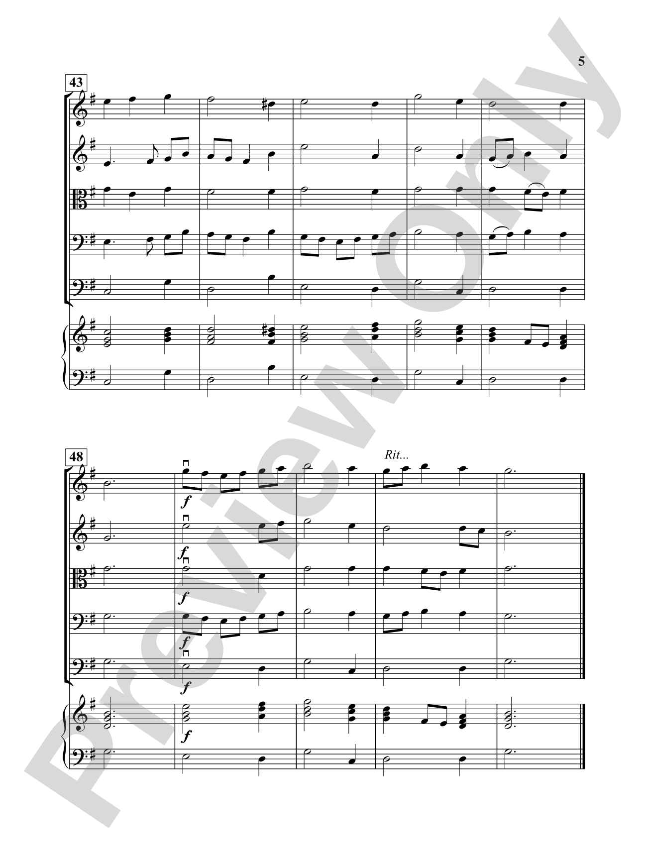 Entrata Maestoso: String Orchestra Conductor Score & Parts