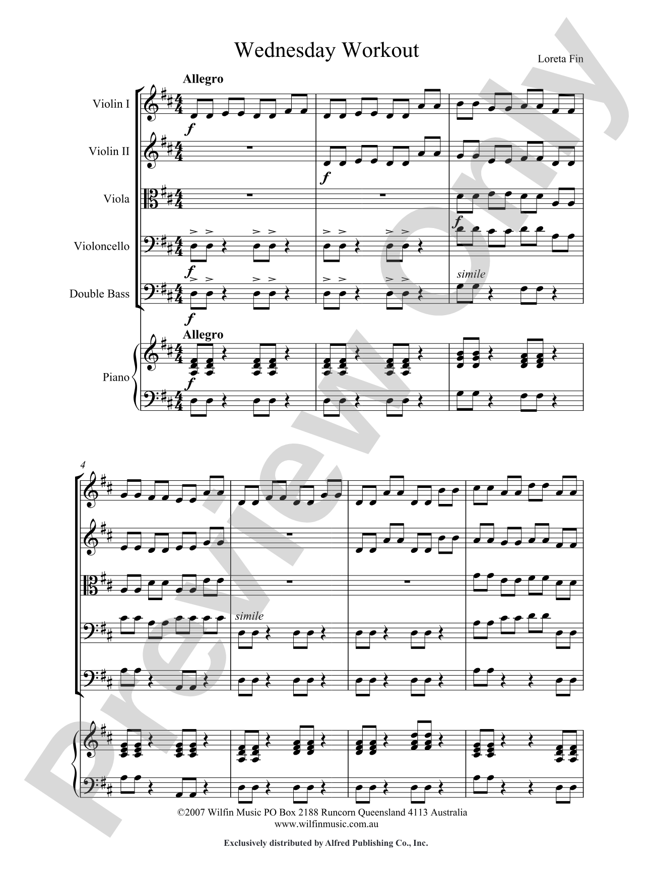 Wednesday Workout: String Orchestra Conductor Score & Parts