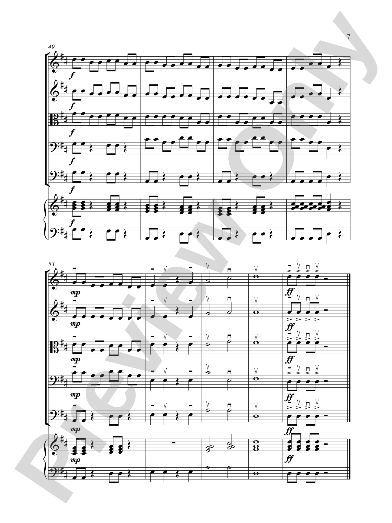 Wednesday Workout: String Orchestra Conductor Score & Parts