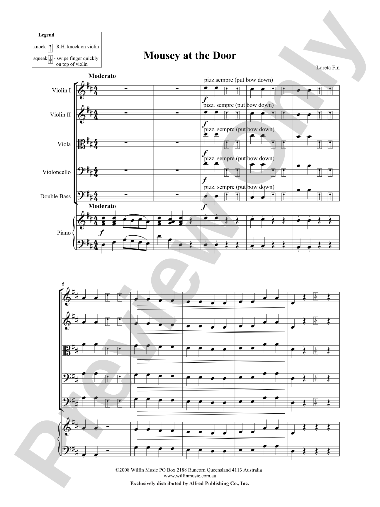 Mousey at the Door: String Orchestra Conductor Score & Parts