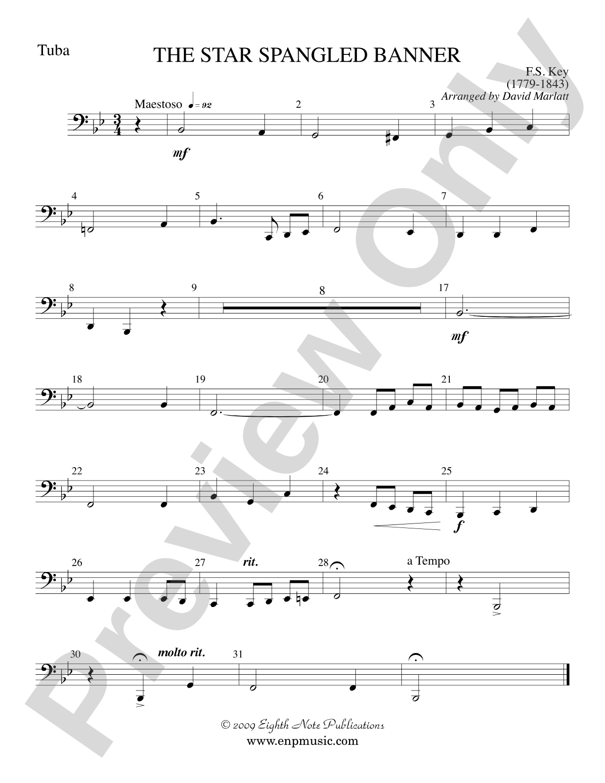 The Star Spangled Banner: Tuba