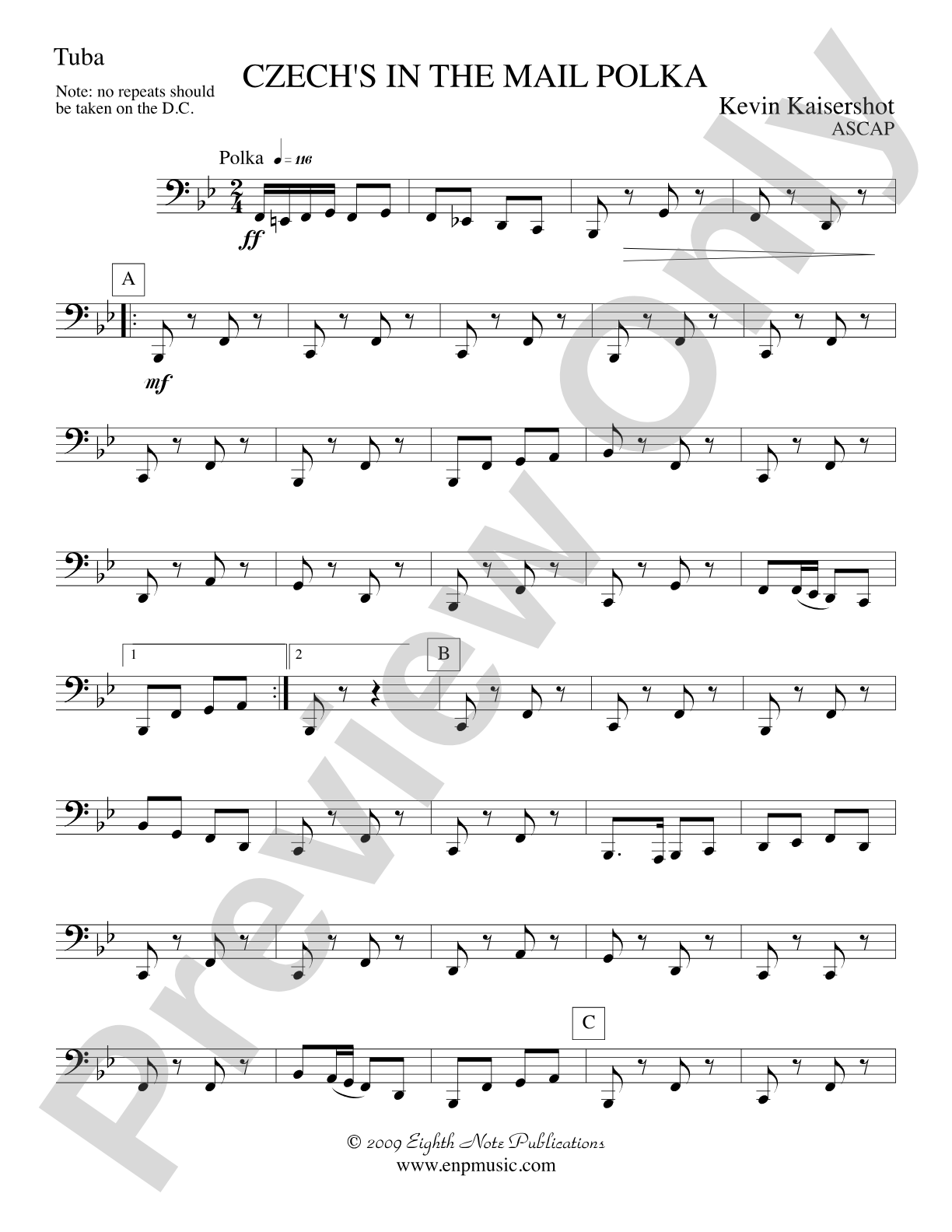 Czech's in the Mail Polka: Tuba