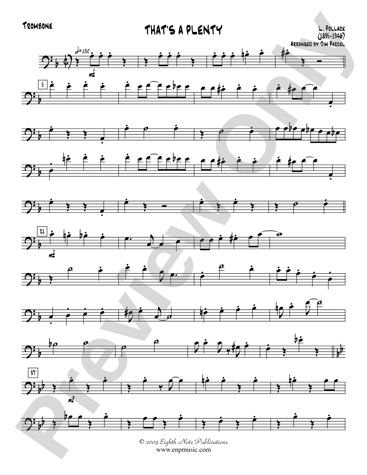 That's a Plenty: 1st Trombone