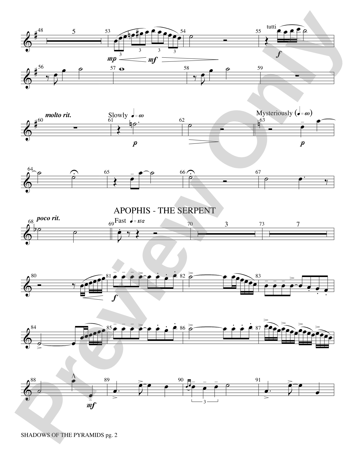 Shadows of the Pyramids: E-flat Alto Saxophone