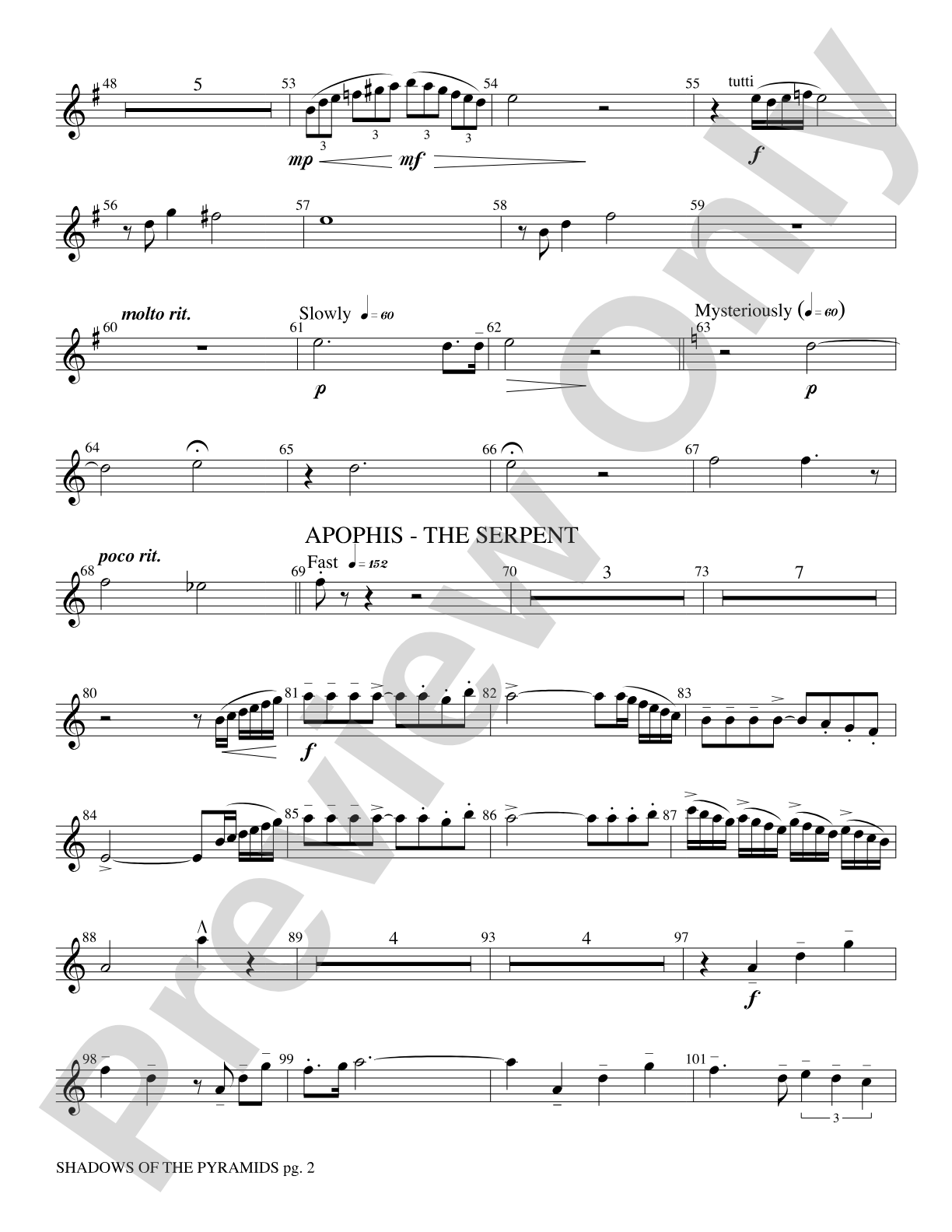 Shadows of the Pyramids: 2nd E-flat Alto Saxophone