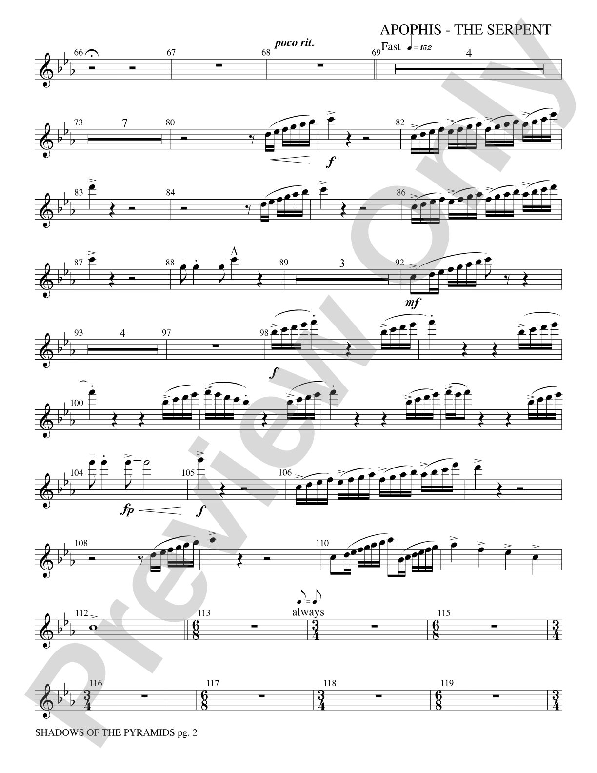 Shadows of the Pyramids: 2nd Flute