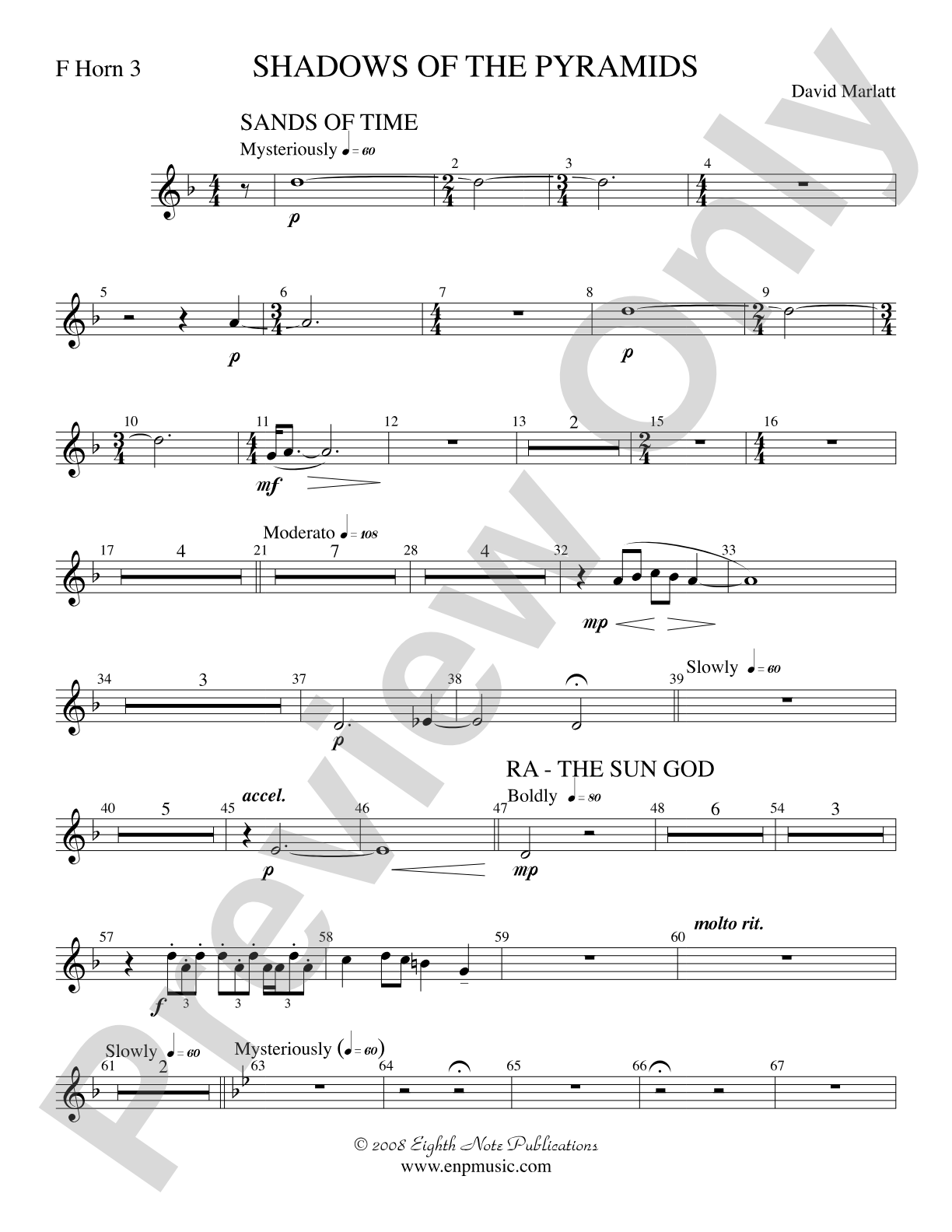 Shadows of the Pyramids: 3rd F Horn