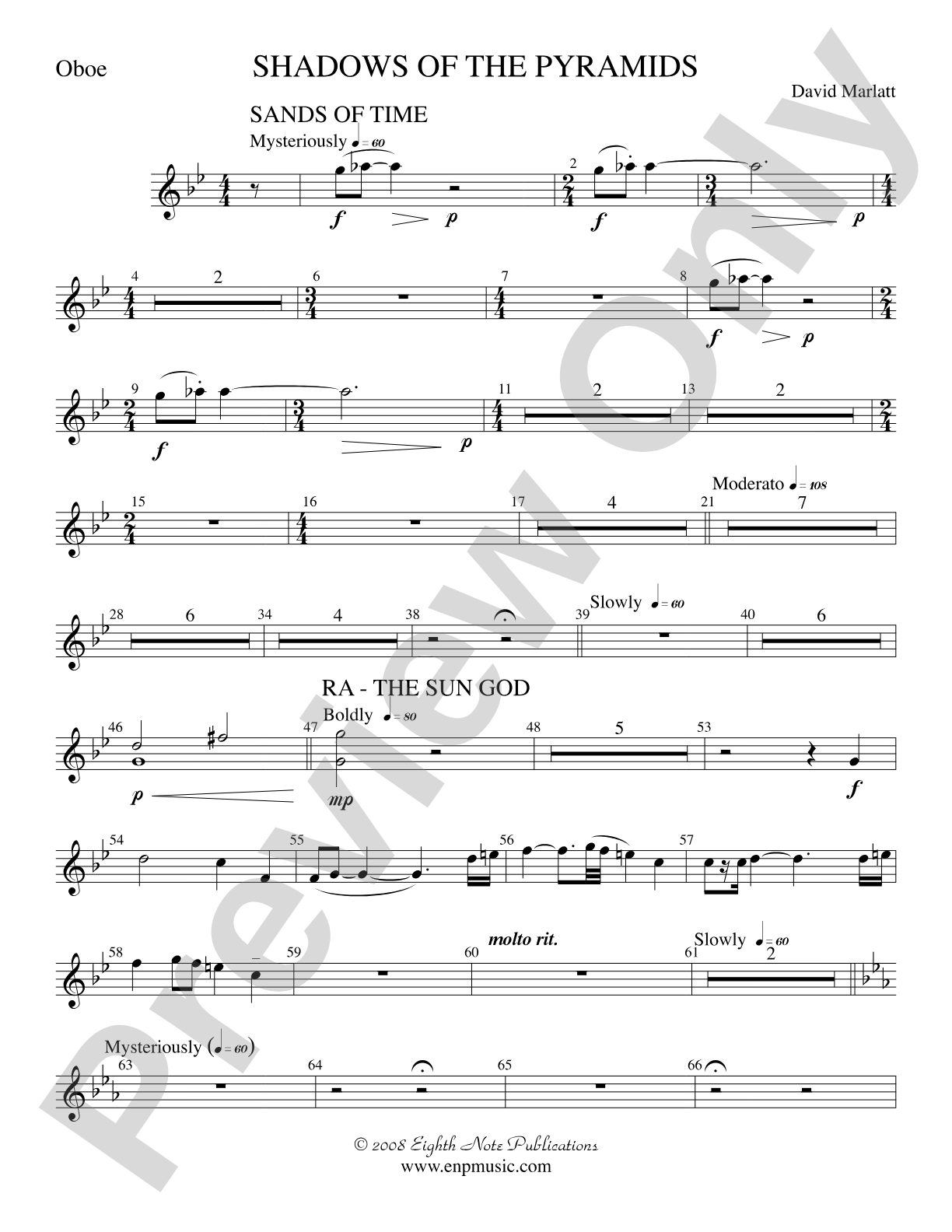 Shadows of the Pyramids: Oboe