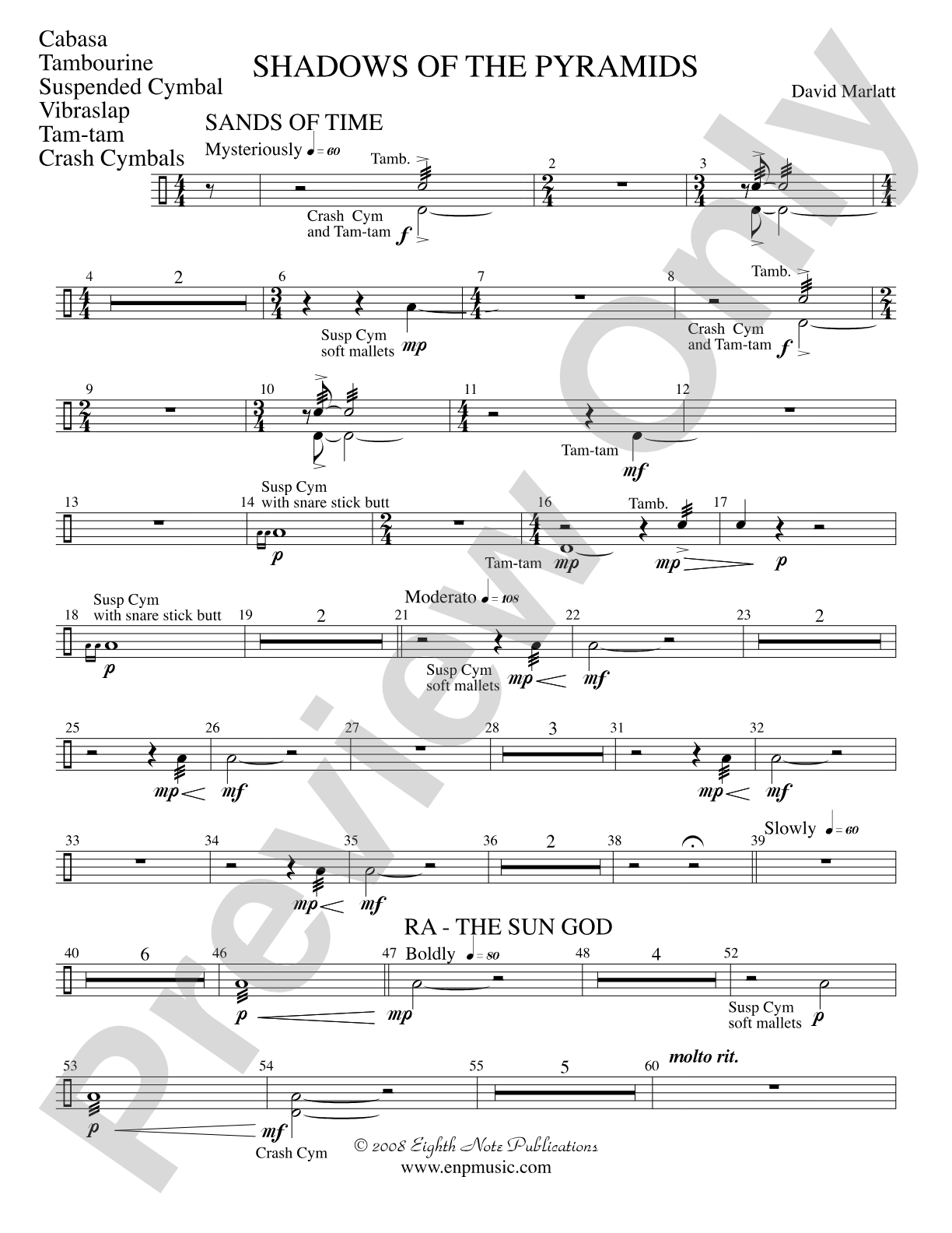 Shadows of the Pyramids: 1st Percussion