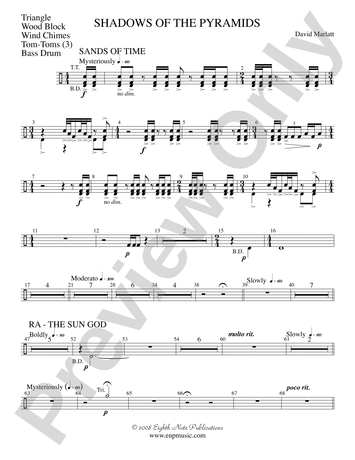 Shadows of the Pyramids: 2nd Percussion