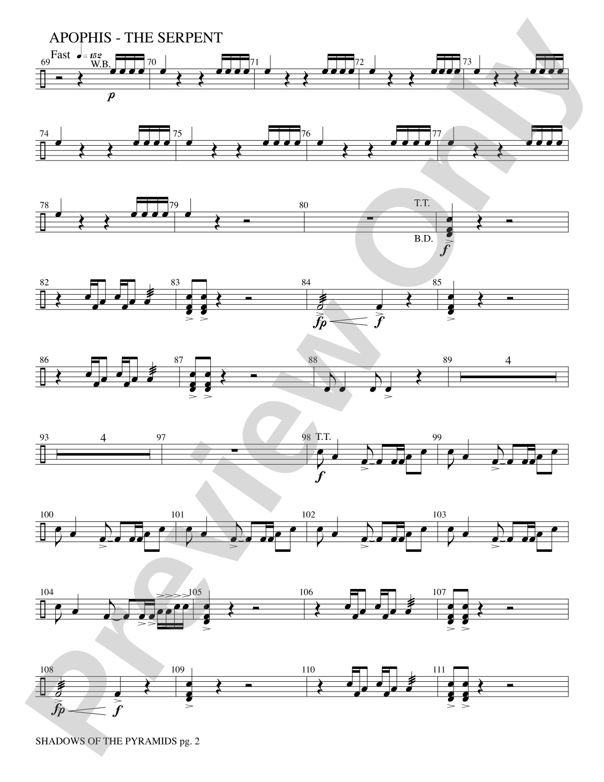 Shadows of the Pyramids: 2nd Percussion