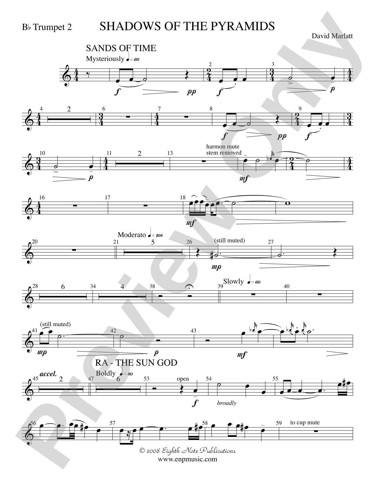 Shadows of the Pyramids: 2nd B-flat Trumpet