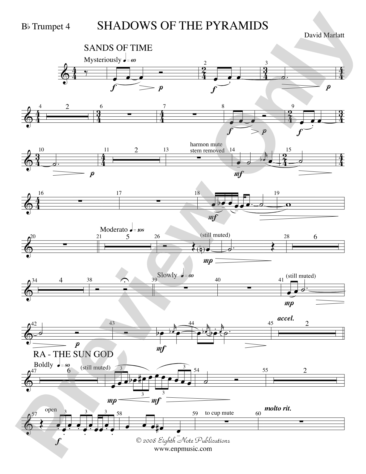 Shadows of the Pyramids: 4th B-flat Trumpet
