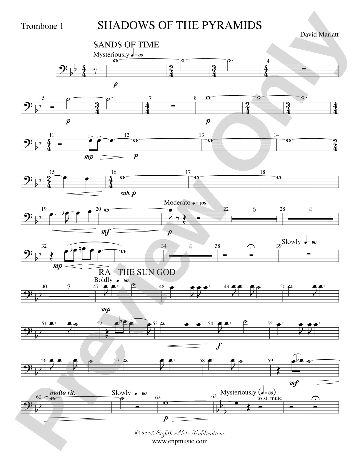Shadows of the Pyramids: 1st Trombone
