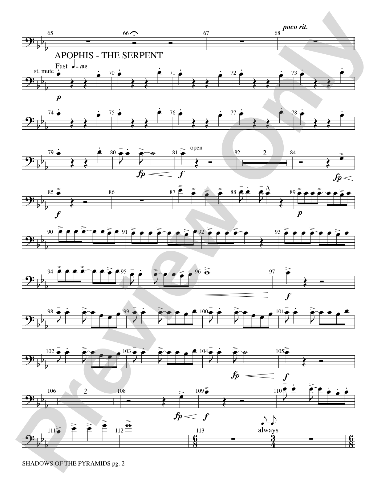 Shadows of the Pyramids: 1st Trombone