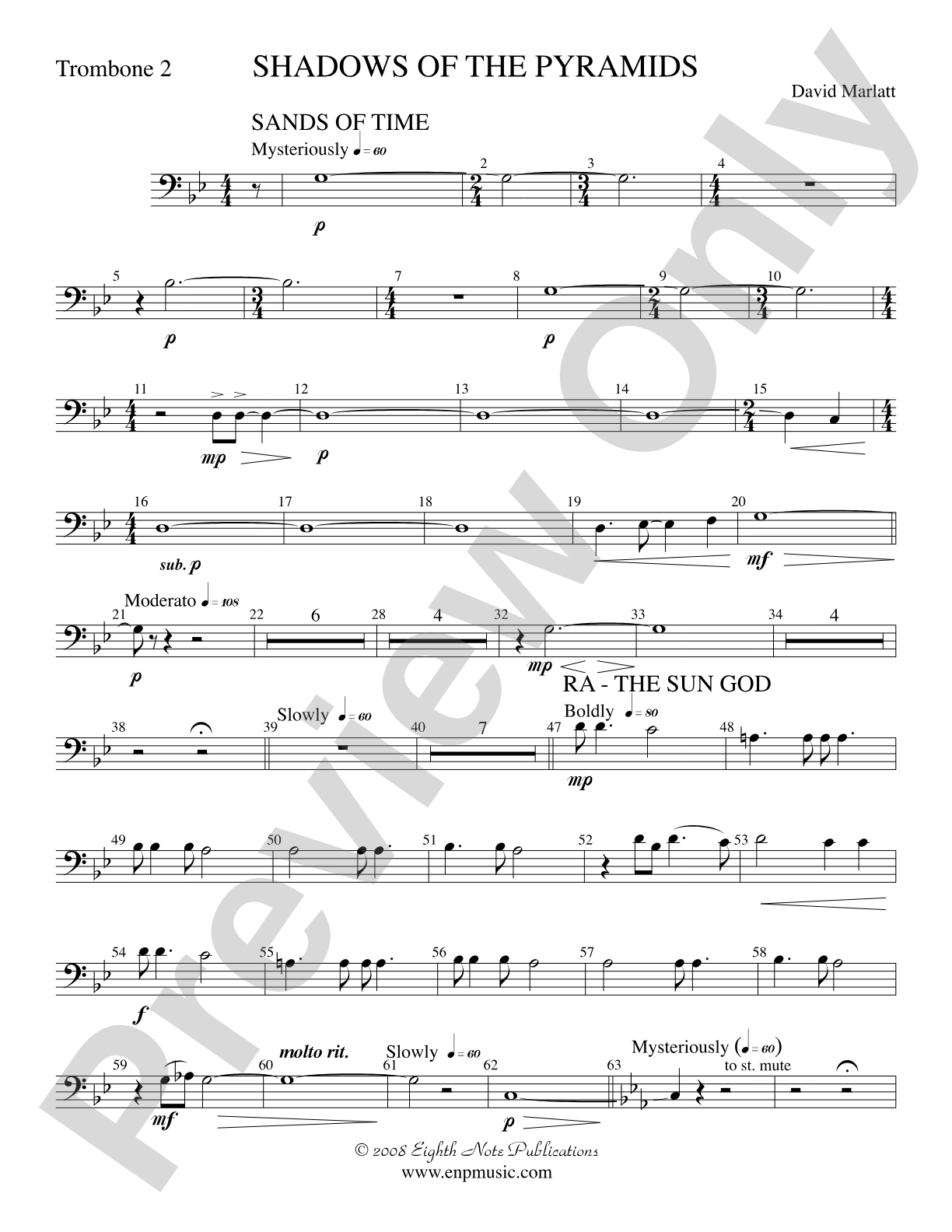 Shadows of the Pyramids: 2nd Trombone