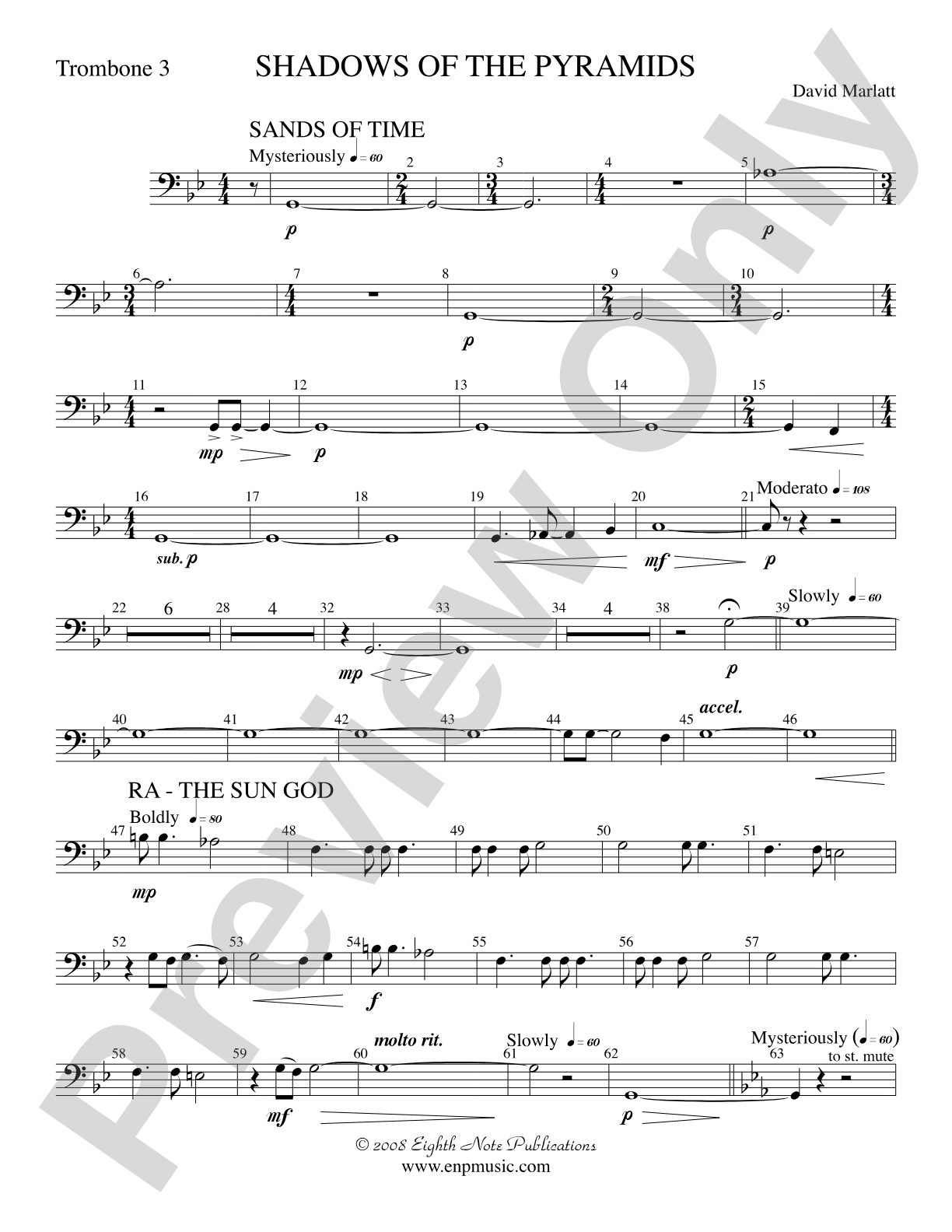 Shadows of the Pyramids: 3rd Trombone