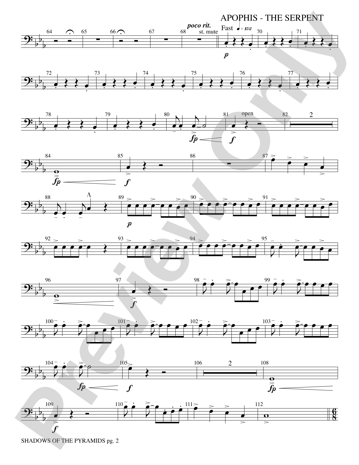 Shadows of the Pyramids: 3rd Trombone