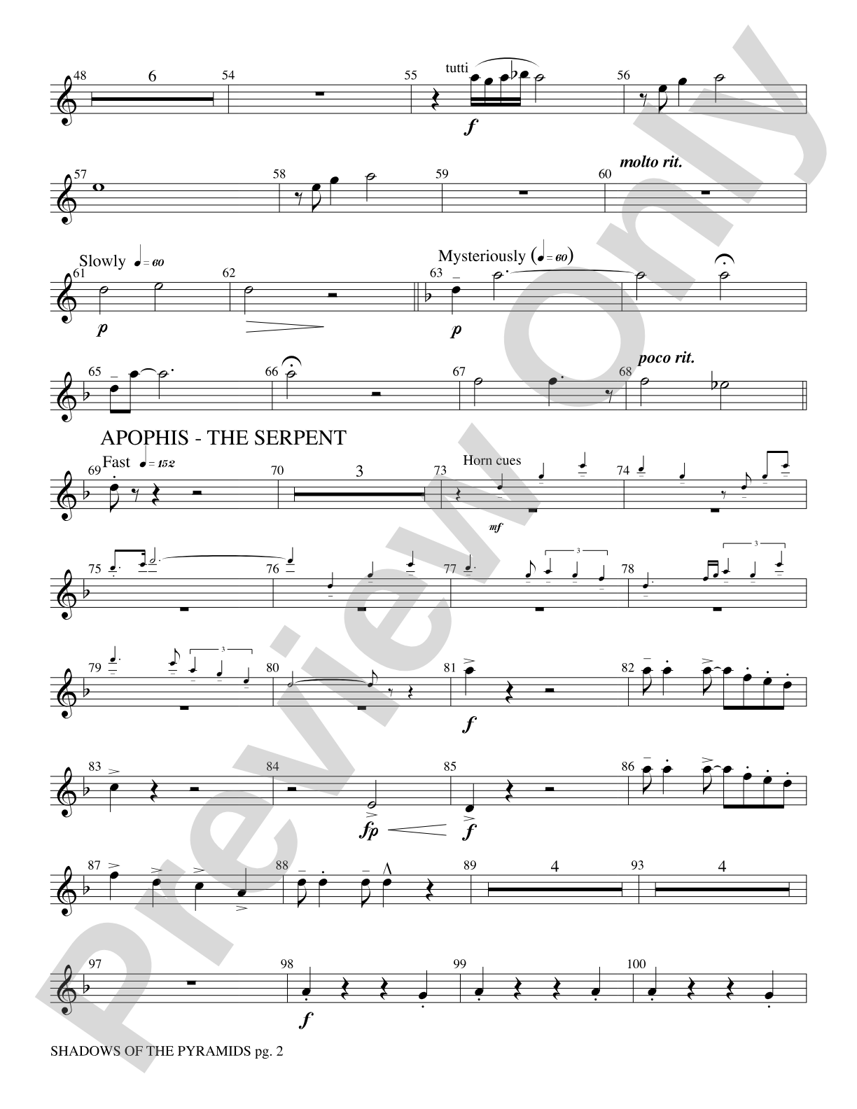 Shadows of the Pyramids: B-flat Tenor Saxophone
