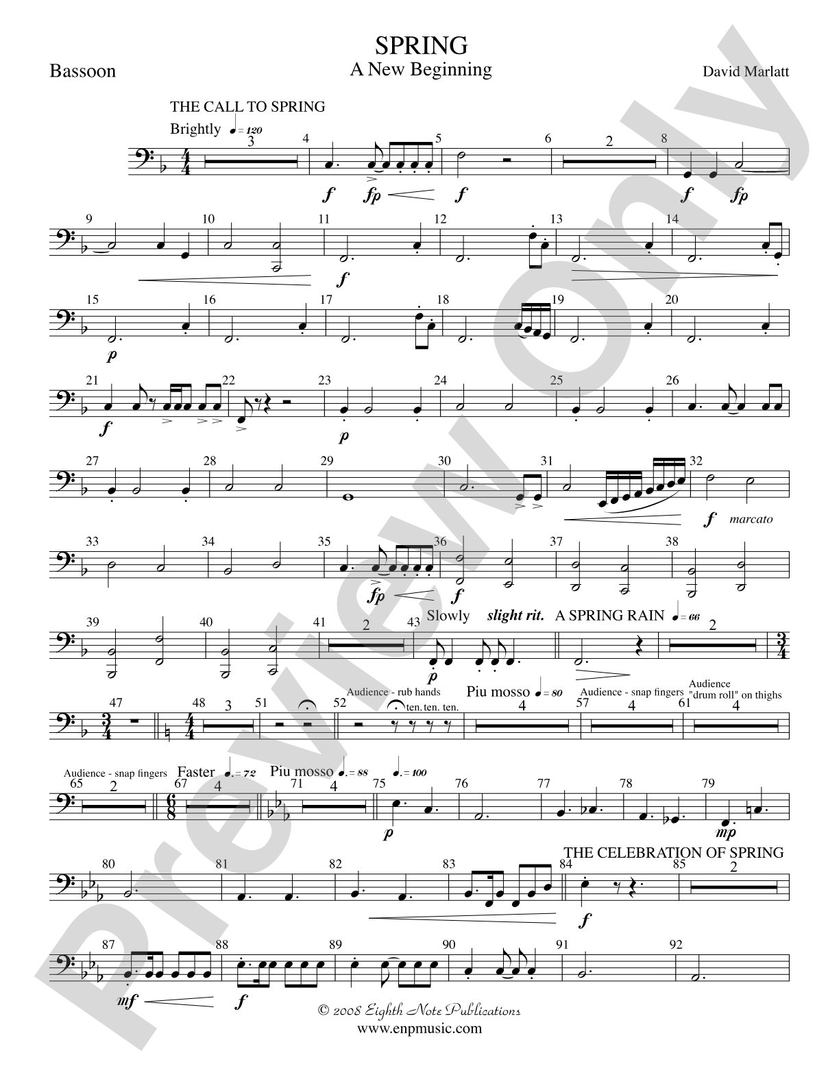 Spring (A New Beginning): Bassoon