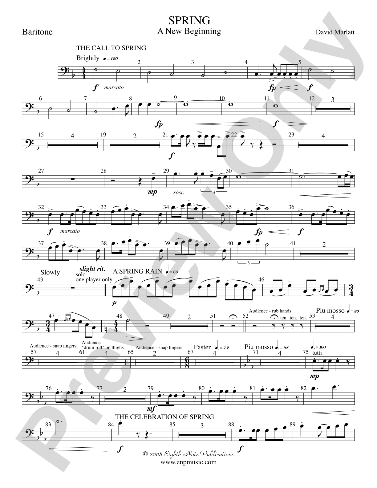 Spring (A New Beginning): Baritone B.C.