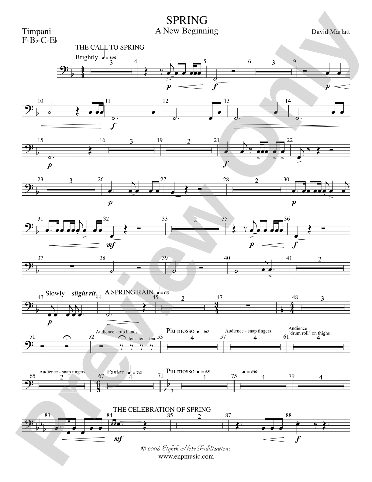 Spring (A New Beginning): Timpani