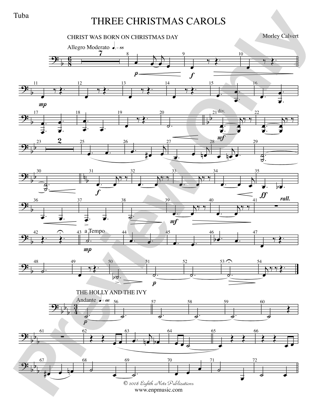 Three Christmas Carols: Tuba