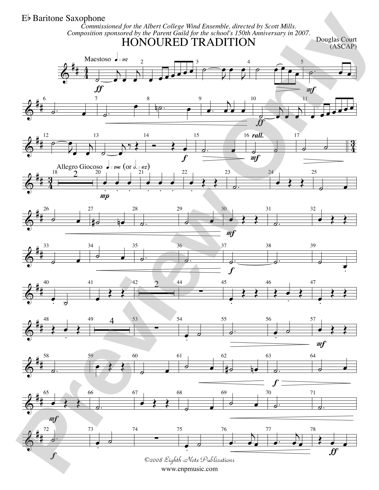 Honoured Tradition: E-flat Baritone Saxophone