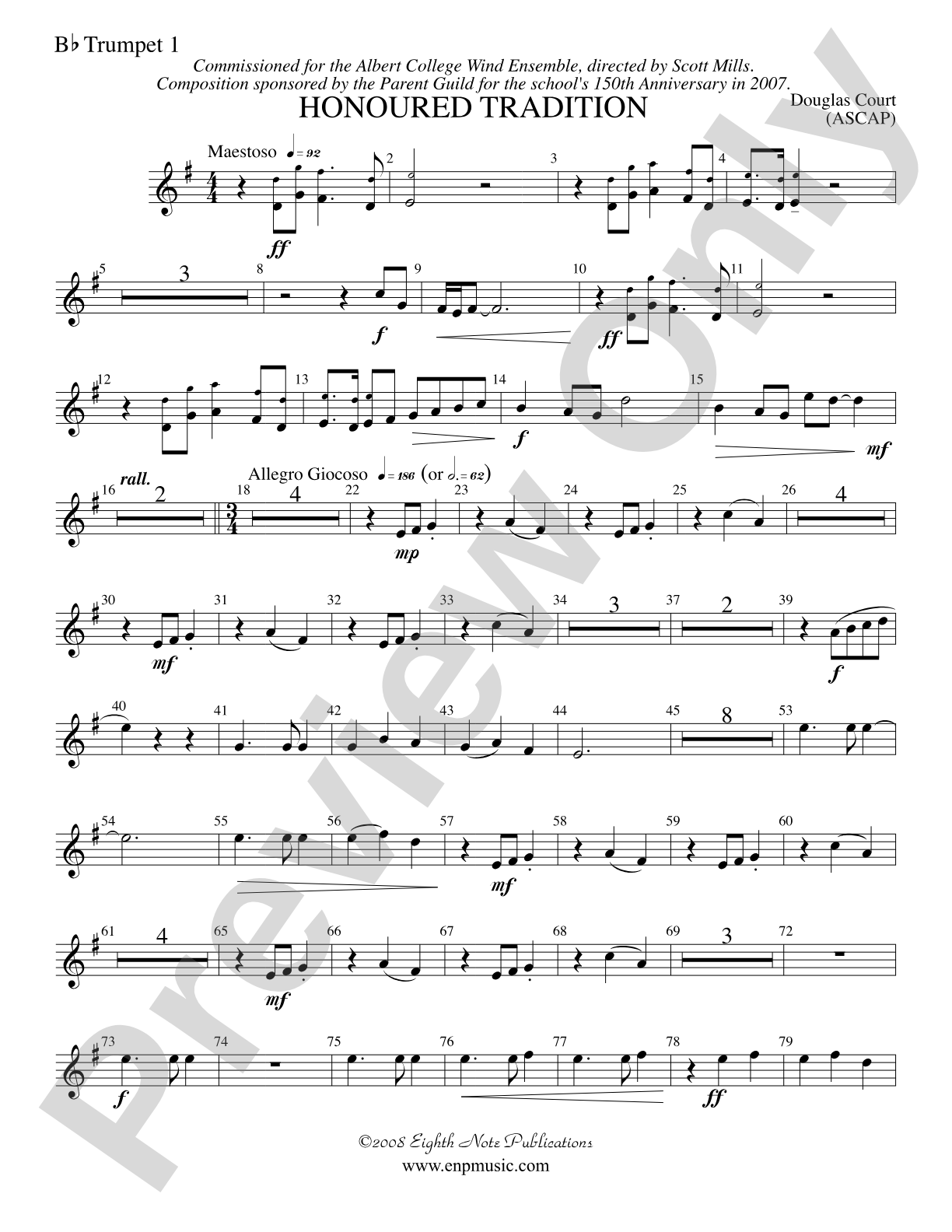 Honoured Tradition: 1st B-flat Trumpet