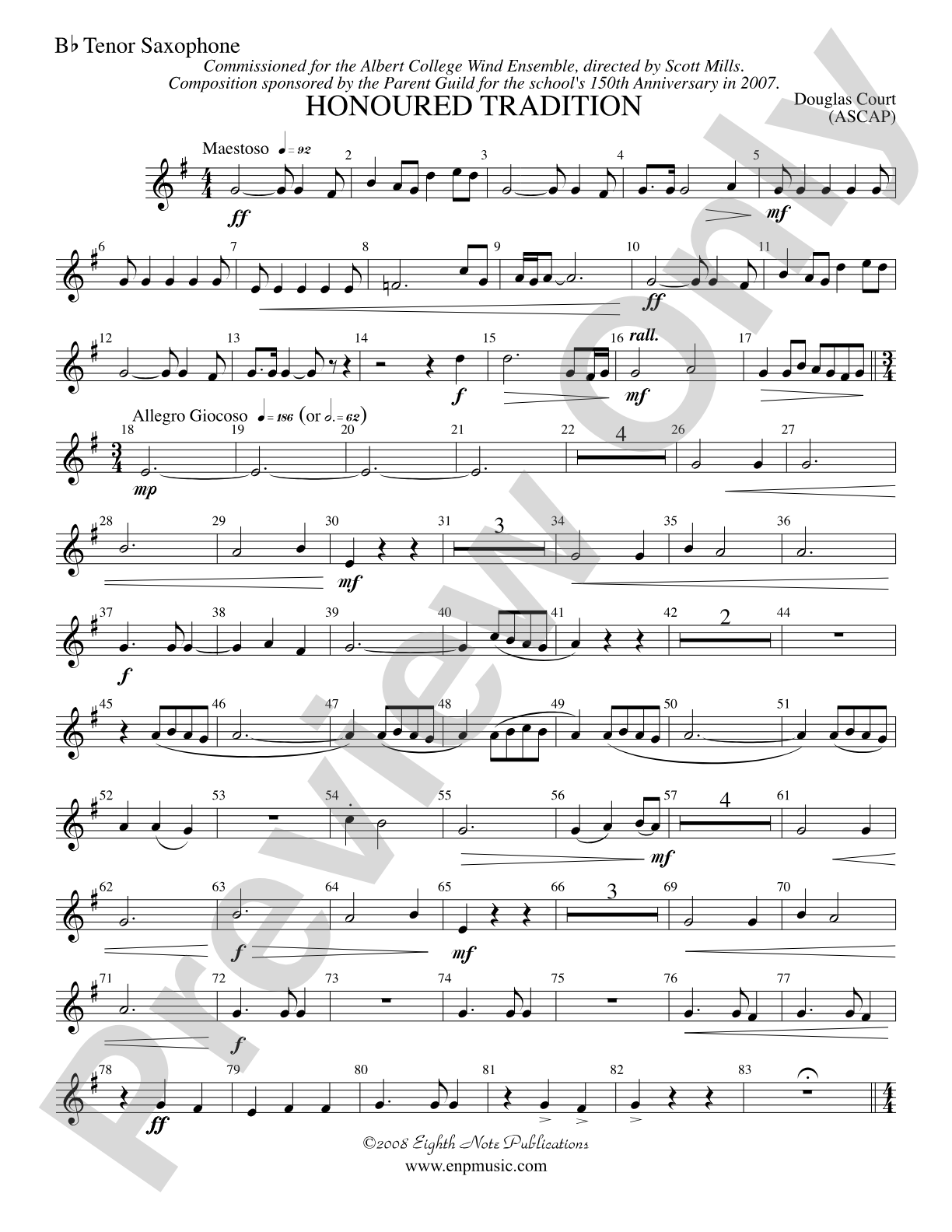 Honoured Tradition: B-flat Tenor Saxophone