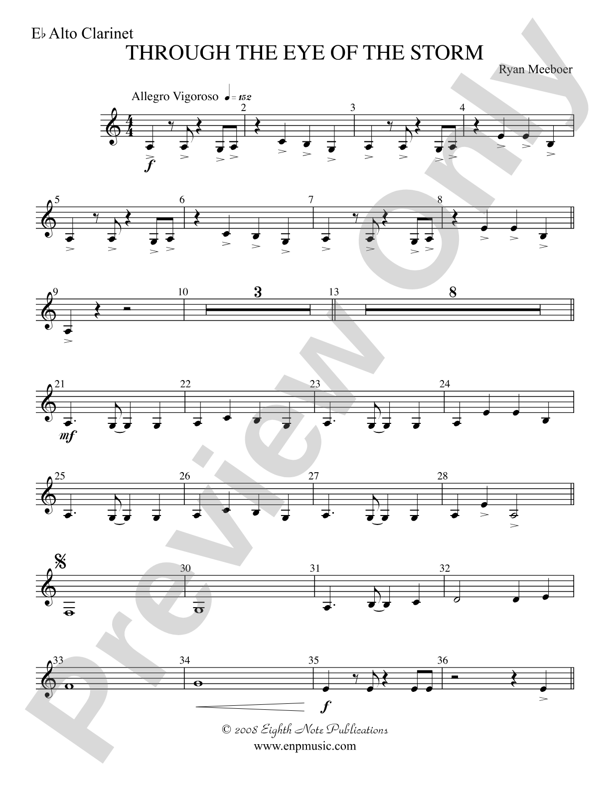 Through the Eye of the Storm: E-flat Alto Clarinet