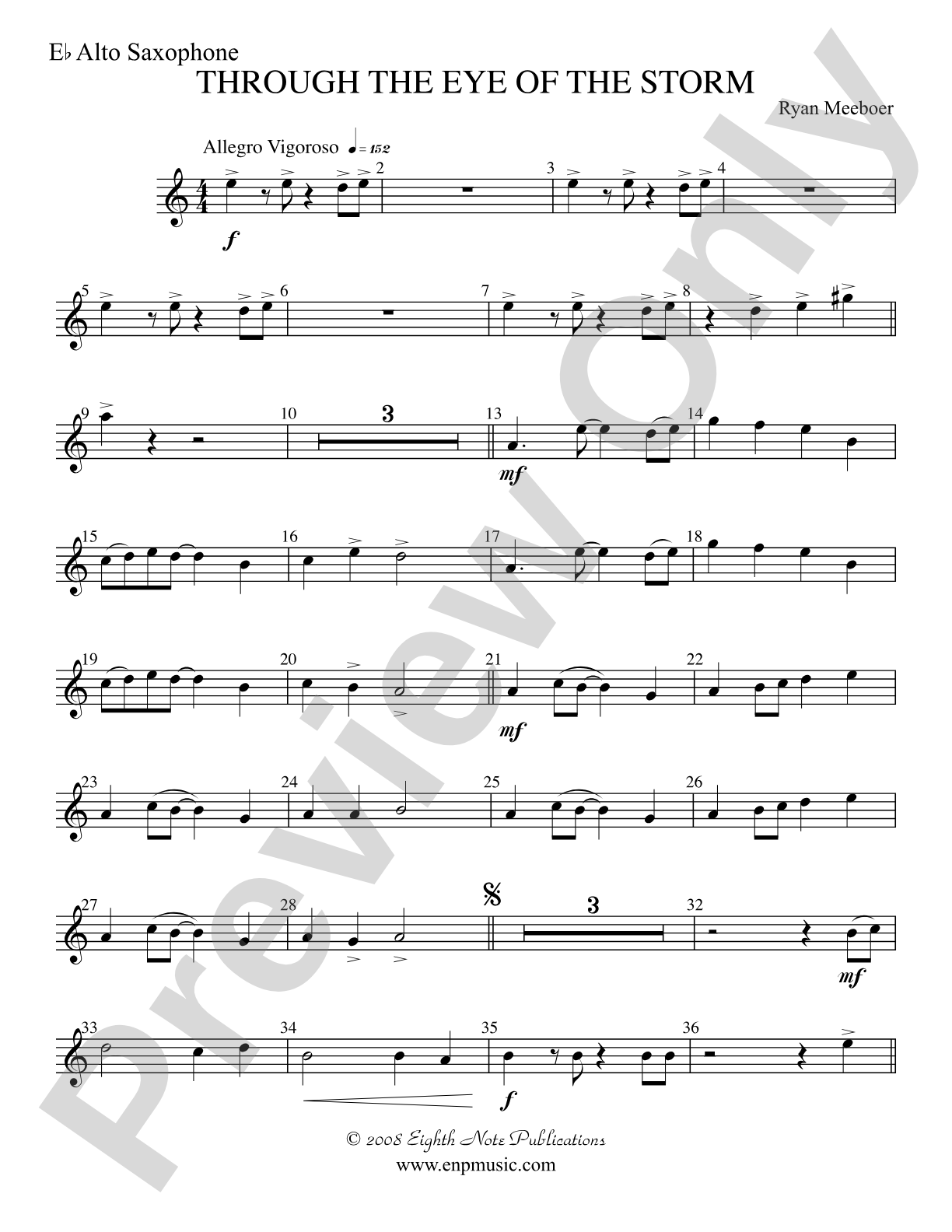 Through the Eye of the Storm: E-flat Alto Saxophone