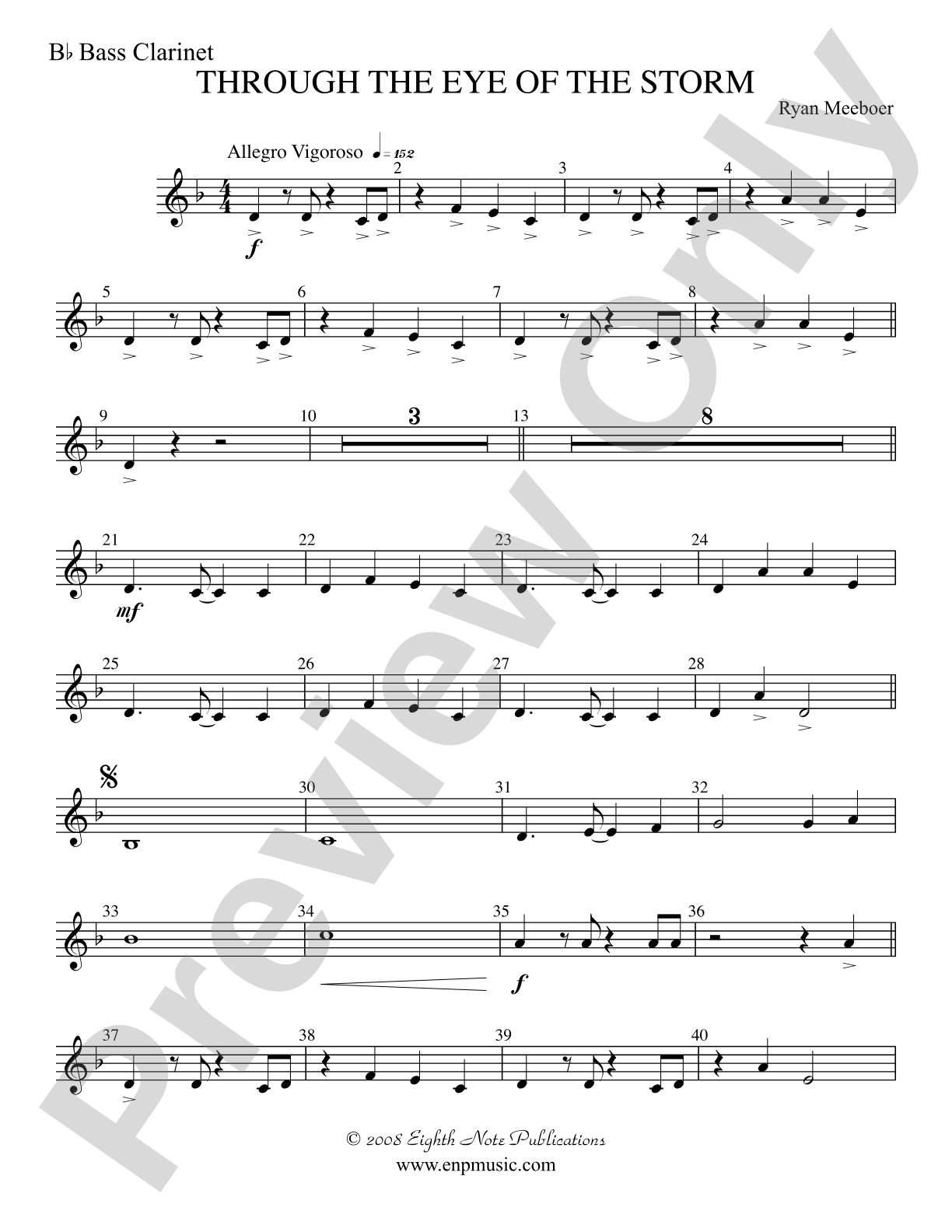 Through the Eye of the Storm: B-flat Bass Clarinet