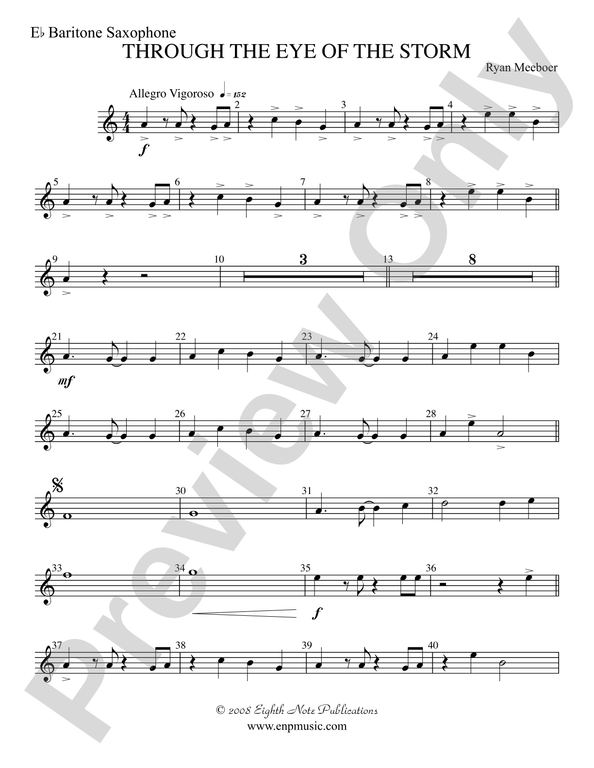 Through the Eye of the Storm: E-flat Baritone Saxophone