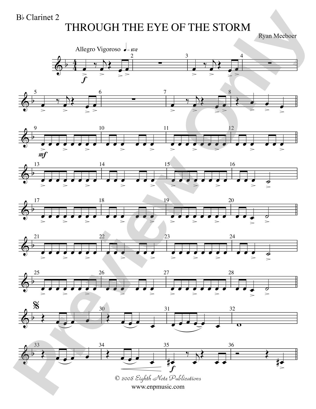Through the Eye of the Storm: 2nd B-flat Clarinet