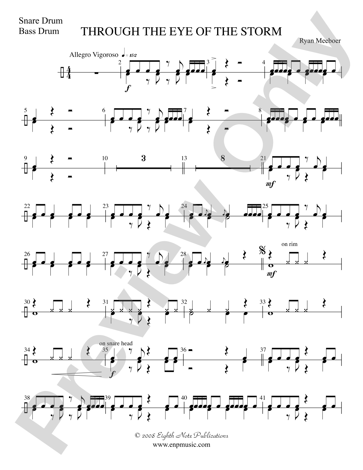 Through the Eye of the Storm: 1st Percussion