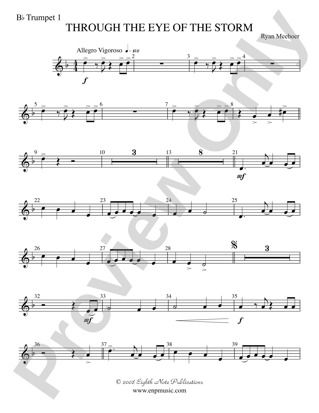 Through the Eye of the Storm: 1st B-flat Trumpet